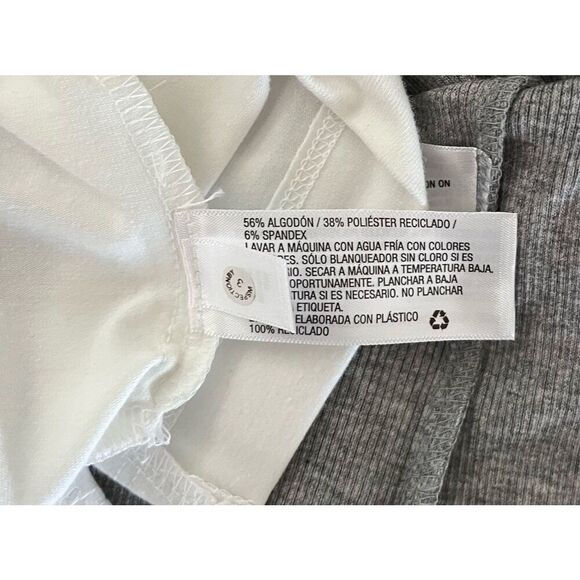 NWT SZ M Target (a . new day) Set of 2 Tops: White Cropped and Heather Gray Ribb - Picture 10 of 11